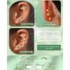 image:imageORAZIO 201816G Cartilage Earrings for Women Flat Back Earring Stacks Hypoallergenic Surgical Steel Flatback Stud Hoop Cartilage Earring Set Daith Conch Tragus Helix Piercing Jewelry Single PCStyle2Gold Plated