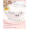 image:imageORAZIO Hypoallergenic Earrings for Girls Women Surgical Stainless Steel Screw Back Earrings Set for Sensitive Ears Cute Toddler Kids Stud Hoop Flower Butterfly Flat Back Earrings Over 4 Years OldColorfulFlat Back