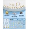 image:imageORAZIO 14K Gold Filled Nose Rings Studs Hoops for Women Men 20G 18G Hypoallergenic Surgical Steel Push in Threadless Flat Back Earrings CZ Helix Tragus Lip Cartilage Medusa Nostril Piercing JewelryCZ StyleGold Plated