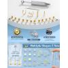 image:imageORAZIO 14K Gold Filled Nose Rings Studs Hoops for Women Men 20G 18G Hypoallergenic Surgical Steel Push in Threadless Flat Back Earrings CZ Helix Tragus Lip Cartilage Medusa Nostril Piercing JewelryOpal StyleGold Plated