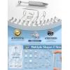 image:imageORAZIO 14K Gold Filled Nose Rings Studs Hoops for Women Men 20G 18G Hypoallergenic Surgical Steel Push in Threadless Flat Back Earrings CZ Helix Tragus Lip Cartilage Medusa Nostril Piercing JewelryOpal StyleSilver Plated