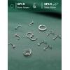 image:imageORAZIO Nose Rings for Women  14K Gold Filled Hypoallergenic Surgical Steel Nose Ring Hoops 18G20G22G Small Cute CZ Screw L Shaped Nose Studs Piercings Jewelry for Women Men 12PcsSilver Plated