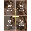 image:imageORAZIO Cross Necklace for Women 925 Sterling Silver or 18K Gold Plated Cross Necklaces Simple Box Chain Small Cross Pendant Choker Necklace Jewelry GiftsGold PlatedBoxLarge