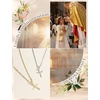 image:imageORAZIO Cross Necklace for Women 925 Sterling Silver or 18K Gold Plated Cross Necklaces Simple Box Chain Small Cross Pendant Choker Necklace Jewelry GiftsGold PlatedBoxMedium