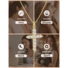 image:imageORAZIO Cross Necklace for Women 925 Sterling Silver or 18K Gold Plated Cross Necklaces Simple Box Chain Small Cross Pendant Choker Necklace Jewelry GiftsGold PlatedBoxCZ