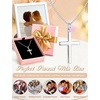 image:imageORAZIO Cross Necklace for Women 925 Sterling Silver or 18K Gold Plated Cross Necklaces Simple Box Chain Small Cross Pendant Choker Necklace Jewelry GiftsSilver PlatedBox Large