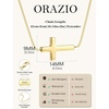image:imageORAZIO Cross Necklace for Women 925 Sterling Silver or 18K Gold Plated Cross Necklaces Simple Box Chain Small Cross Pendant Choker Necklace Jewelry GiftsGold PlatedBoxSmall