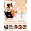 image:imageORAZIO Cross Necklace for Women 925 Sterling Silver or 18K Gold Plated Cross Necklaces Simple Box Chain Small Cross Pendant Choker Necklace Jewelry GiftsGold PlatedBoxCZ