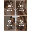 image:imageORAZIO Cross Necklace for Women 925 Sterling Silver or 18K Gold Plated Cross Necklaces Simple Box Chain Small Cross Pendant Choker Necklace Jewelry GiftsSilver PlatedBoxCZ