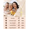 image:imageORAZIO Cross Necklace for Women 925 Sterling Silver or 18K Gold Plated Cross Necklaces Simple Box Chain Small Cross Pendant Choker Necklace Jewelry GiftsGold PlatedBoxLarge
