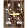 image:imageORAZIO Cross Necklace for Women 925 Sterling Silver or 18K Gold Plated Cross Necklaces Simple Box Chain Small Cross Pendant Choker Necklace Jewelry GiftsGold PlatedBoxSmall