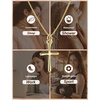image:imageORAZIO Cross Necklace for Women 925 Sterling Silver or 18K Gold Plated Cross Necklaces Simple Box Chain Small Cross Pendant Choker Necklace Jewelry GiftsGold PlatedBoxMedium