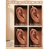 image:imageORAZIO 18G 16G Hypoallergenic Flat Back Earrings Stud Earrings  316L Surgical Steel Internal Thread Stud Piercing Jewelry for TragusHelixConchMedusaLipLabret  Helix Tragus Cartilage Earrings for Women14k Gold Plated