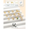 image:imageORAZIO 18G 16G Hypoallergenic Flat Back Earrings Stud Earrings  316L Surgical Steel Internal Thread Stud Piercing Jewelry for TragusHelixConchMedusaLipLabret  Helix Tragus Cartilage Earrings for Women14k Gold Plated