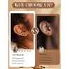 image:imageORAZIO 20G Helix Piercing Jewelry Flat Back Cartilage Earrings for Women Surgical Stainless Steel Hypoallergenic Hoop Stud Earrings Set Tragus Helix Piercing Jewelry for Sensitive Ears Single Pcsilver plated earringsgreen cz