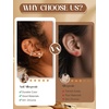 image:imageORAZIO 20G Helix Piercing Jewelry Flat Back Cartilage Earrings for Women Surgical Stainless Steel Hypoallergenic Hoop Stud Earrings Set Tragus Helix Piercing Jewelry for Sensitive Ears Single Pcwhite gold earringswhite cz