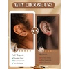 image:imageORAZIO 20G Helix Piercing Jewelry Flat Back Cartilage Earrings for Women Surgical Stainless Steel Hypoallergenic Hoop Stud Earrings Set Tragus Helix Piercing Jewelry for Sensitive Ears Single Pcgold plated earringsblack cz