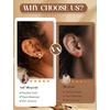 image:imageORAZIO 20G Helix Piercing Jewelry Flat Back Cartilage Earrings for Women Surgical Stainless Steel Hypoallergenic Hoop Stud Earrings Set Tragus Helix Piercing Jewelry for Sensitive Ears Single Pc14k gold earringswhite cz