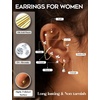 image:imageORAZIO 20G Helix Piercing Jewelry Flat Back Cartilage Earrings for Women Surgical Stainless Steel Hypoallergenic Hoop Stud Earrings Set Tragus Helix Piercing Jewelry for Sensitive Ears Single Pc14k gold earringswhite cz