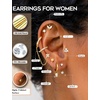 image:imageORAZIO Small Hoop Stud Earrings Stacks for Women 14K Gold Plated Silver Huggie Hoops Cartilage Hypoallergenic Chain Cute Dangle Earrings Set for Multiple Piercings Jewelry14K Gold Plated Earrings