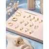image:imageORAZIO Nose Rings for Women 14K Gold Filled Hypoallergenic Surgical Stainless Steel Nose Ring Studs Hoops CZ LShaped Threadless Flat Back Stud Nose Lip Medusa Piercing Jewelry for Women Men 20G 18GStyle1Gold Plated