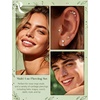 image:imageFlat Back Stud Earrings for Women Hypoallergenic Surgical Steel Internal Thread CZ Stud Piercing Jewelry for Tragus Helix Conch Cartilage 14K GoldSilver Plated Nose Lip Labret Medusa Piercing 16G 18GGold Plated