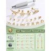 image:imageFlat Back Stud Earrings for Women Hypoallergenic Surgical Steel Internal Thread CZ Stud Piercing Jewelry for Tragus Helix Conch Cartilage 14K GoldSilver Plated Nose Lip Labret Medusa Piercing 16G 18GGold Plated