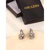 image:imageORAZIO 14K Gold Plated 925 Sterling Silver Posts Knot Statement Earrings for Women Hypoallergenic Trendy Chunky Drop Dangle Earrings Lightweight Fashoin Accessories Gold Jewelry Gifts for WomensSilver Chunky Earrings
