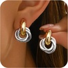 image:imageORAZIO 14K Gold Plated 925 Sterling Silver Posts Knot Statement Earrings for Women Hypoallergenic Trendy Chunky Drop Dangle Earrings Lightweight Fashoin Accessories Gold Jewelry Gifts for WomensGold and Silver Chunky Earrings