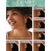 image:imageORAZIO 14K Gold Plated 925 Sterling Silver Posts Knot Statement Earrings for Women Hypoallergenic Trendy Chunky Drop Dangle Earrings Lightweight Fashoin Accessories Gold Jewelry Gifts for WomensGold Statement Earrings