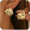image:imageORAZIO 14K Gold Plated 925 Sterling Silver Posts Knot Statement Earrings for Women Hypoallergenic Trendy Chunky Drop Dangle Earrings Lightweight Fashoin Accessories Gold Jewelry Gifts for WomensGold Stud Earrings
