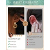 image:imageORAZIO 14K Gold Plated 925 Sterling Silver Posts Knot Statement Earrings for Women Hypoallergenic Trendy Chunky Drop Dangle Earrings Lightweight Fashoin Accessories Gold Jewelry Gifts for WomensGold Statement Earrings