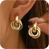 image:imageORAZIO 14K Gold Plated 925 Sterling Silver Posts Knot Statement Earrings for Women Hypoallergenic Trendy Chunky Drop Dangle Earrings Lightweight Fashoin Accessories Gold Jewelry Gifts for WomensGold Chunky Earrings