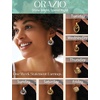 image:imageORAZIO 14K Gold Plated 925 Sterling Silver Posts Knot Statement Earrings for Women Hypoallergenic Trendy Chunky Drop Dangle Earrings Lightweight Fashoin Accessories Gold Jewelry Gifts for WomensGold and Silver Chunky Earrings