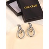 image:imageORAZIO 14K Gold Plated 925 Sterling Silver Posts Knot Statement Earrings for Women Hypoallergenic Trendy Chunky Drop Dangle Earrings Lightweight Fashoin Accessories Gold Jewelry Gifts for WomensSilver Knot Earrings for women