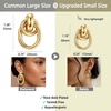 image:imageORAZIO 14K Gold Plated 925 Sterling Silver Posts Knot Statement Earrings for Women Hypoallergenic Trendy Chunky Drop Dangle Earrings Lightweight Fashoin Accessories Gold Jewelry Gifts for WomensGold Knot Earrings for women