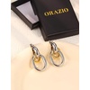 image:imageORAZIO 14K Gold Plated 925 Sterling Silver Posts Knot Statement Earrings for Women Hypoallergenic Trendy Chunky Drop Dangle Earrings Lightweight Fashoin Accessories Gold Jewelry Gifts for WomensGold and Silver Knot Earrings for women