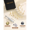 image:imageORAZIO 16G18G20G Flat Back Earrings for Women Threadless 316L Surgical Steel Stud Hoop Earrings Push in Nose Studs Hypoallergenic Cartilage Earring Stacks Labret Helix Tragus Conch Piercing JewelryGold Plated