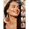 image:imageORAZIO 16G18G20G Flat Back Earrings for Women Threadless 316L Surgical Steel Stud Hoop Earrings Push in Nose Studs Hypoallergenic Cartilage Earring Stacks Labret Helix Tragus Conch Piercing JewelrySilver Plated