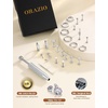image:imageORAZIO 16G18G20G Flat Back Earrings for Women Threadless 316L Surgical Steel Stud Hoop Earrings Push in Nose Studs Hypoallergenic Cartilage Earring Stacks Labret Helix Tragus Conch Piercing JewelrySilver Plated
