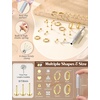 image:imageORAZIO 16G18G20G Flat Back Earrings for Women Threadless 316L Surgical Steel Stud Hoop Earrings Push in Nose Studs Hypoallergenic Cartilage Earring Stacks Labret Helix Tragus Conch Piercing JewelryGold Plated