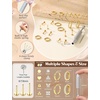 image:imageORAZIO 16G18G20G Flat Back Earrings for Women Threadless 316L Surgical Steel Stud Hoop Earrings Push in Nose Studs Hypoallergenic Cartilage Earring Stacks Labret Helix Tragus Conch Piercing JewelryGold Plated