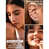 image:imageORAZIO 16G18G20G Flat Back Earrings for Women Threadless 316L Surgical Steel Stud Hoop Earrings Push in Nose Studs Hypoallergenic Cartilage Earring Stacks Labret Helix Tragus Conch Piercing JewelrySilver Plated