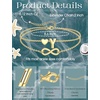 image:imageORAZIO 925 Sterling Sliver Initial Ankle Bracelets for Women Waterproof 14K Gold Filled Layered Infinity Heart Anklets for Women Non Tarnish Cute Summer Beach Foot Jewelry Gift Adjustable SizeYGold