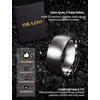 image:imageORAZIO Stainless Steel Wedding Rings for Men Women 6mm 8mm Mens Wedding Band SliverBlackGold Plated Brushed Matte Finish Surface High Polish Edge Mens Rings Engagement Promise Ring Comfort Fit 614Silver Plated 6MM