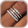 White CZ-Silver Tone