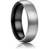 image:imageORAZIO Stainless Steel Wedding Rings for Men Women 6mm 8mm Mens Wedding Band SliverBlackGold Plated Brushed Matte Finish Surface High Polish Edge Mens Rings Engagement Promise Ring Comfort Fit 614Grey6MM