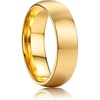 image:imageORAZIO Stainless Steel Wedding Rings for Men Women 6mm 8mm Mens Wedding Band SliverBlackGold Plated Brushed Matte Finish Surface High Polish Edge Mens Rings Engagement Promise Ring Comfort Fit 61418K Gold Plated6MM