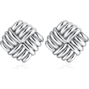 image:imageORAZIO 14K Gold Plated 925 Sterling Silver Posts Knot Statement Earrings for Women Hypoallergenic Trendy Chunky Drop Dangle Earrings Lightweight Fashoin Accessories Gold Jewelry Gifts for WomensSilver Stud Earrings